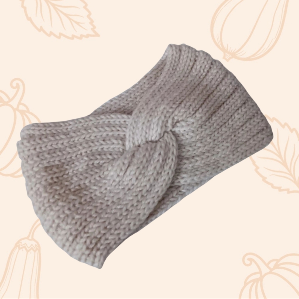 White Knitted Headband